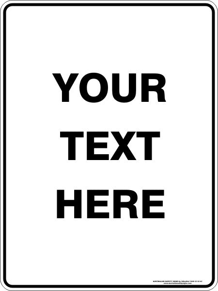 Custom Text Sign Portrait