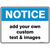Custom Notice Safety Sign Template