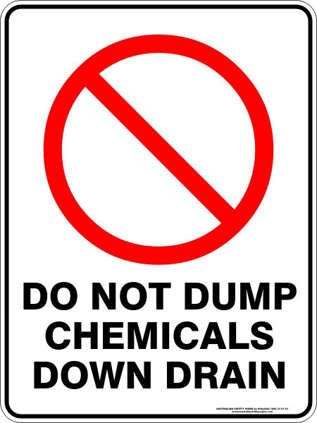 DO NOT DUMP CHEMICALS DOWN DRAIN