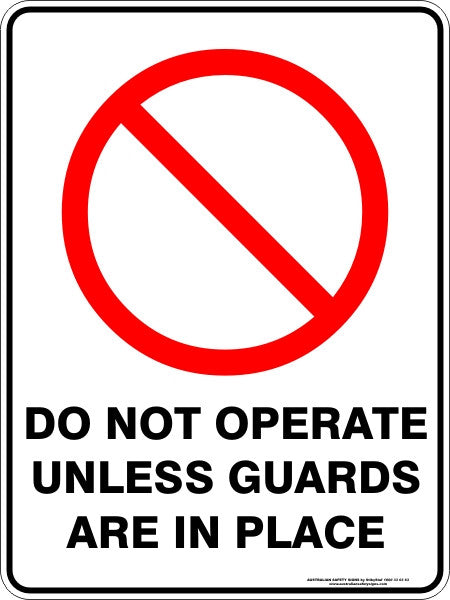 DO NOT OPERATE UNLESS GUARDS ARE IN PLACE