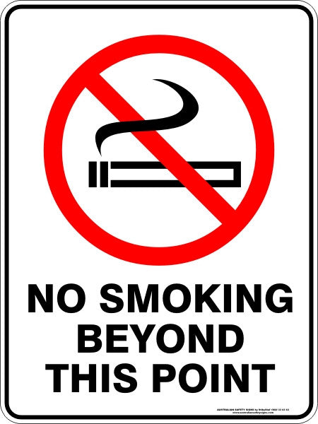 NO SMOKING BEYOND THIS POINT