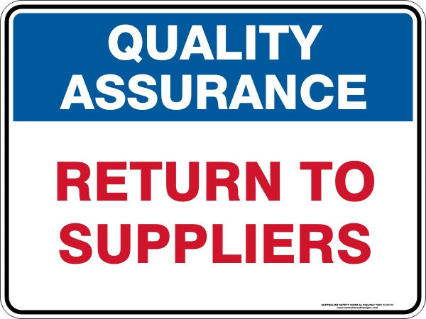 RETURN TO SUPPLIERS