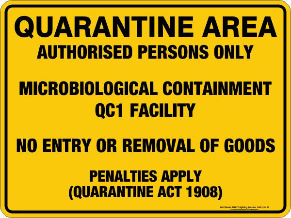 QUARANTINE AREA QC1