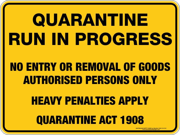 QUARANTINE RUN IN PROGRESS