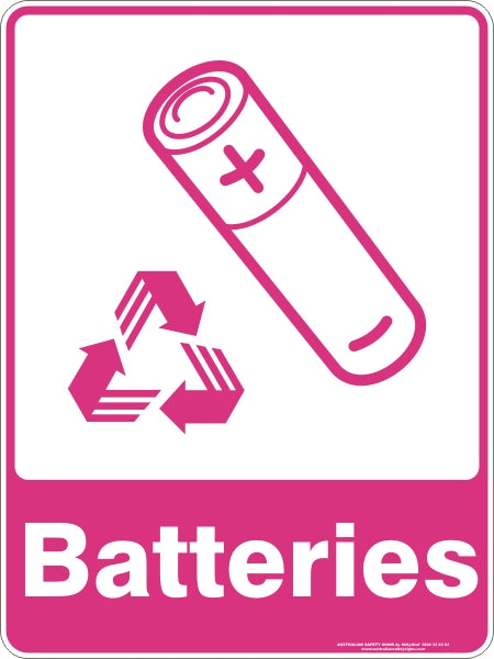 BATTERIES - Australian Safety Signs