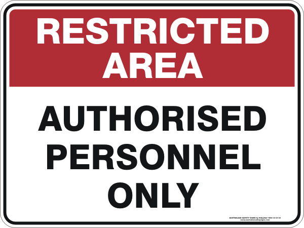 AUTHORISED PERSONNEL ONLY