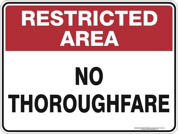 NO THOROUGHFARE