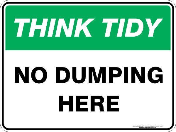 NO DUMPING HERE