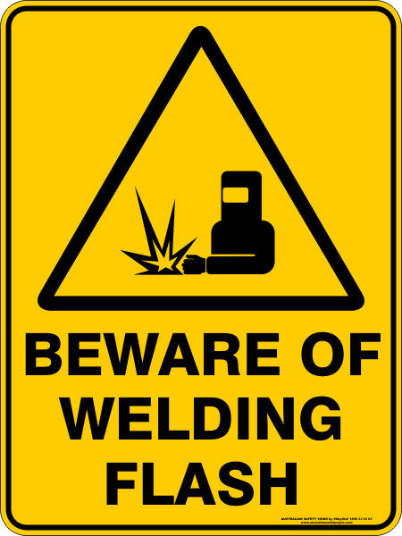 BEWARE OF WELDING FLASH