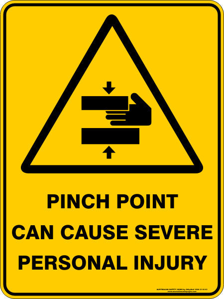 PINCH POINT CAN CAUSE SEVERE PERSONAL INJURY